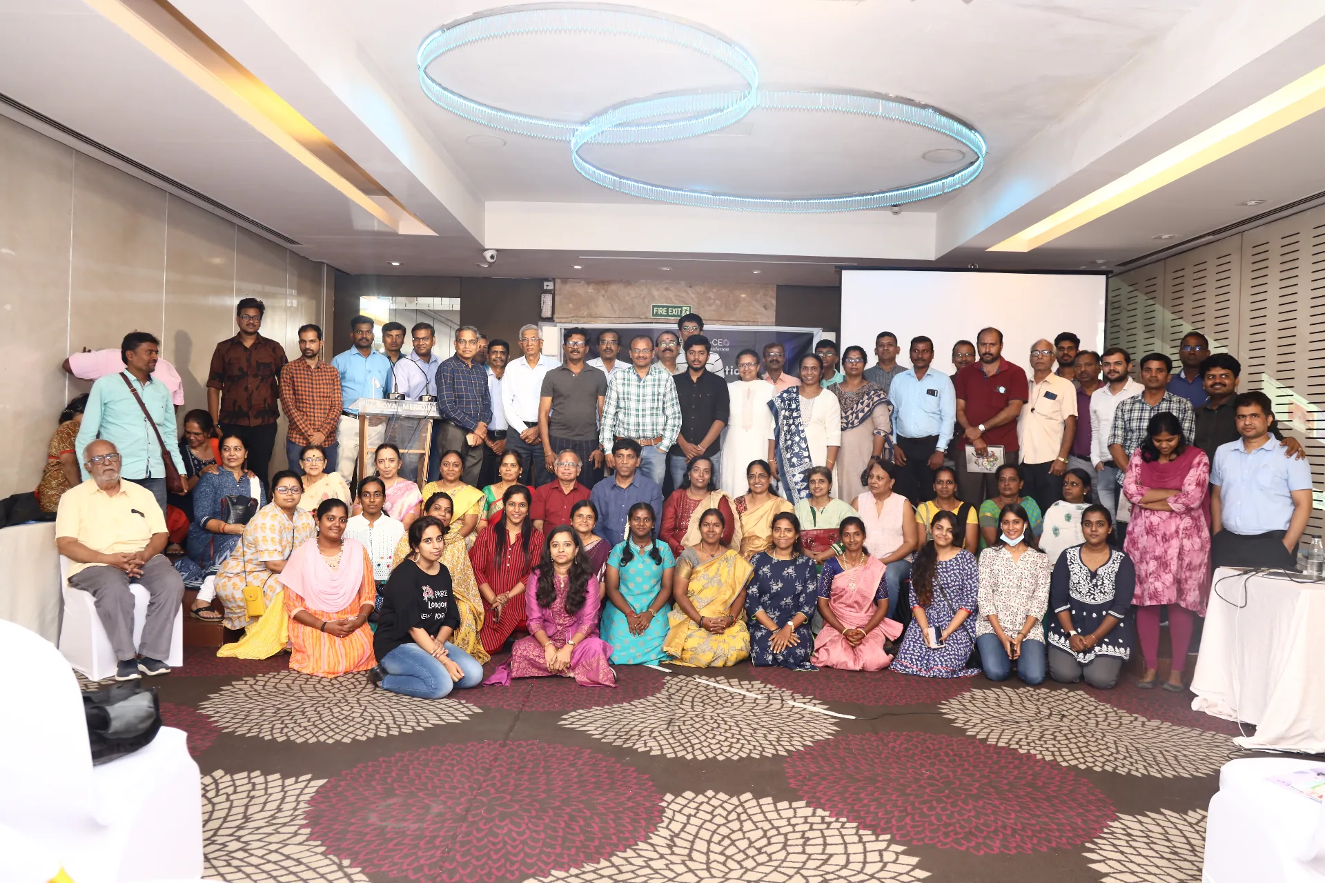 Group photo of Chennai meditation program participants