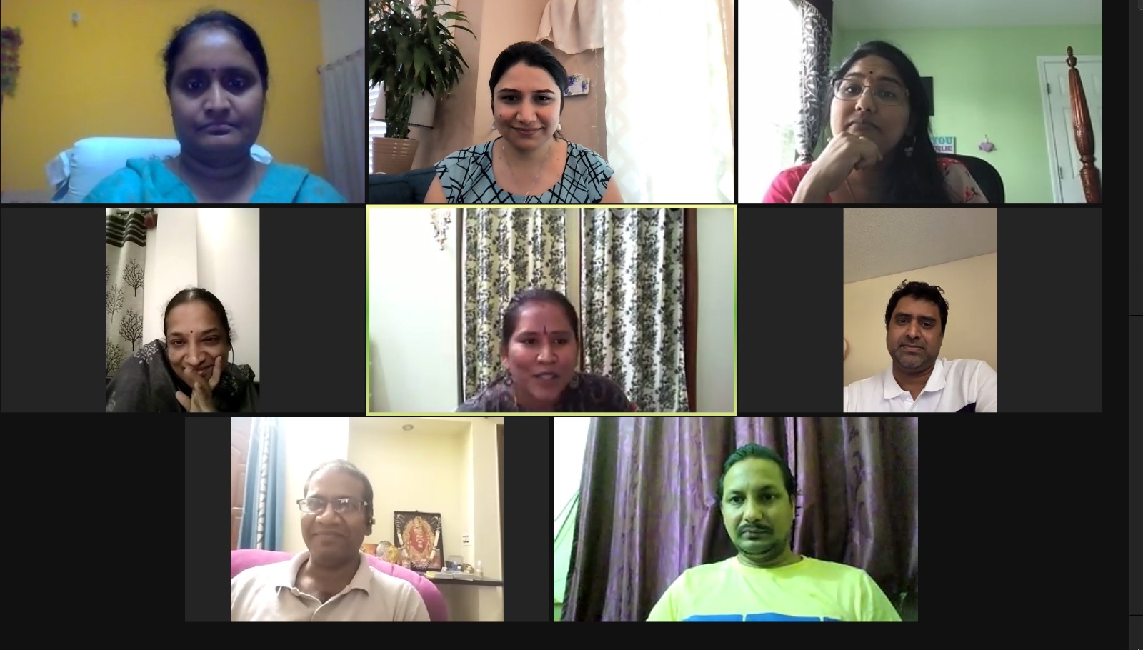 Participants in a Buddha-CEO online meditation session